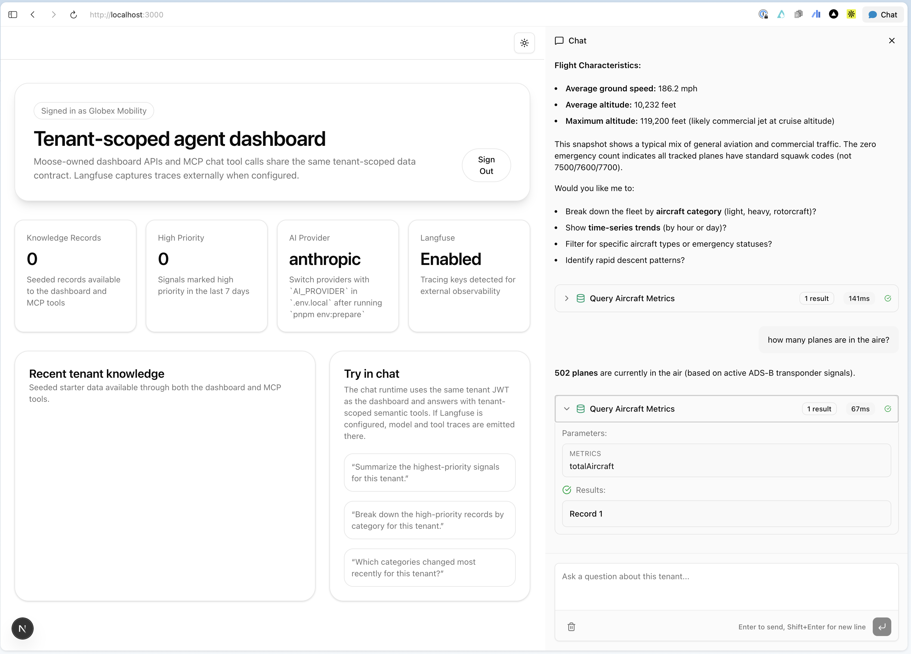 Agent using semantic query tools